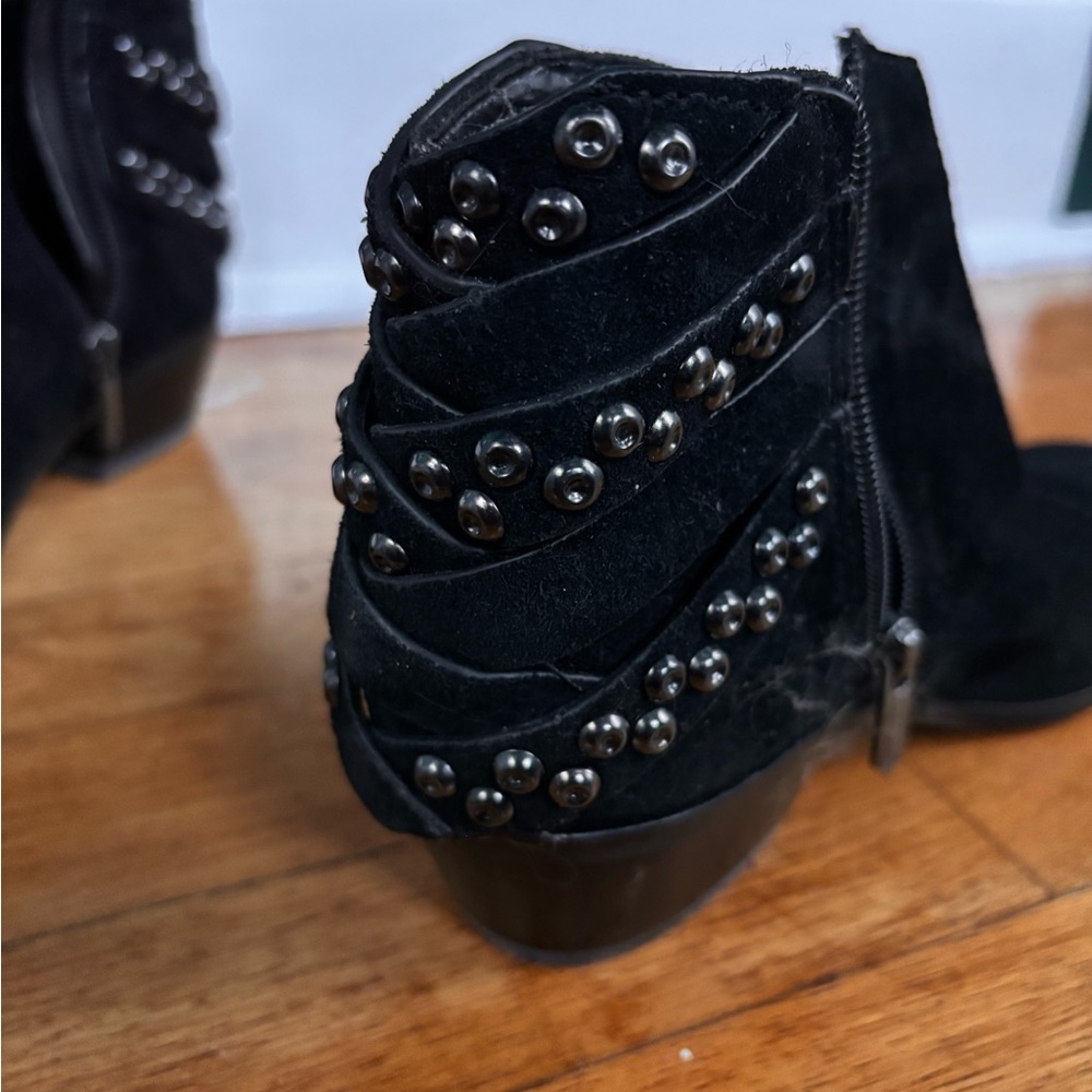 Sam Edelman Black Studded Ankle Boots